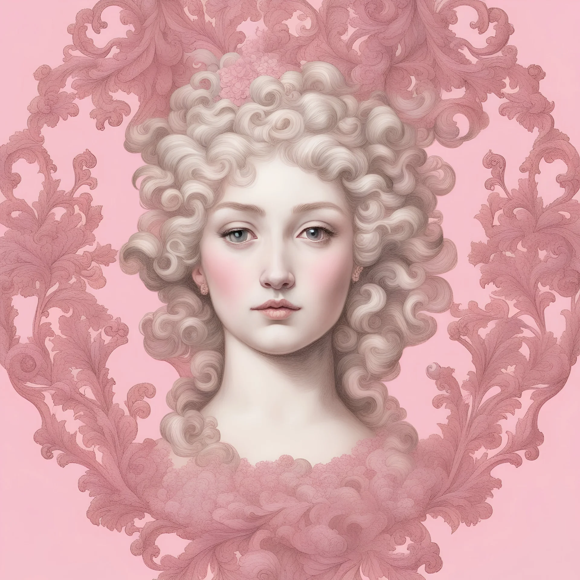 baroque art aesthetic pink