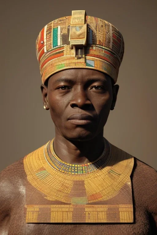 african portrait, ancient egypt, zulu, scaffolding, high detail