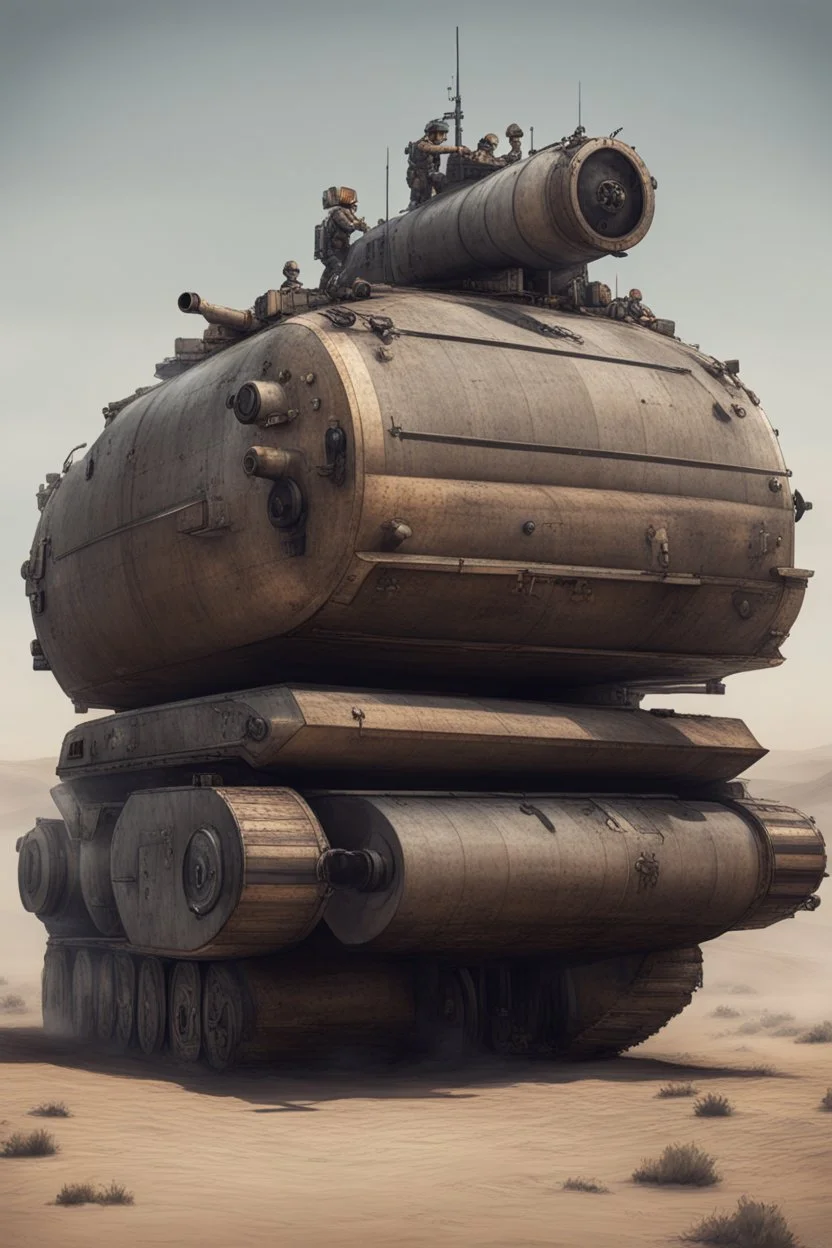 A super advanced three-barrel tank