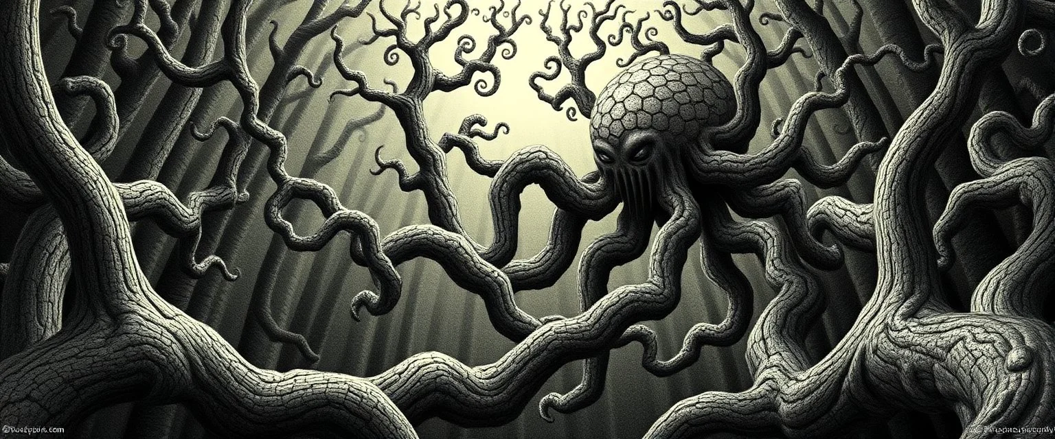 Leshy in the style of Escher