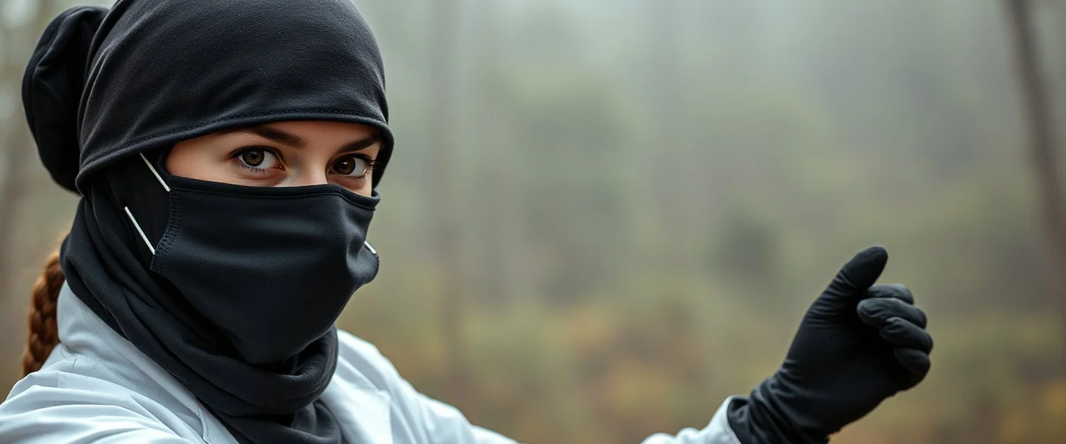 female ninja doctor in the wild
