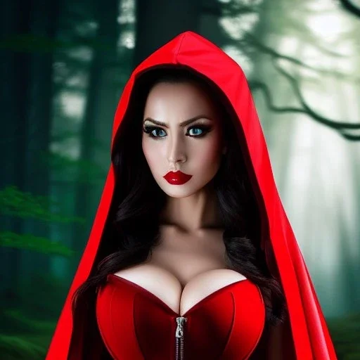 Ultra detailed fullbody Portrait in oil on canvas of busty Red Riding Hood wearing minimal skintight suit,intense stare,wearing tight corset,extremely detailed digital painting, extremely detailed face,crystal clear Big eyes,perfect iris, mystical colors ,perfectly centered image, ,perfect composition, rim light, beautiful lighting,masterpiece,16k, stunning scene, raytracing, anatomically correct, in the style of robert e howard and Ken Kelley and Ohrai Noriyoshi and Simon Bisley