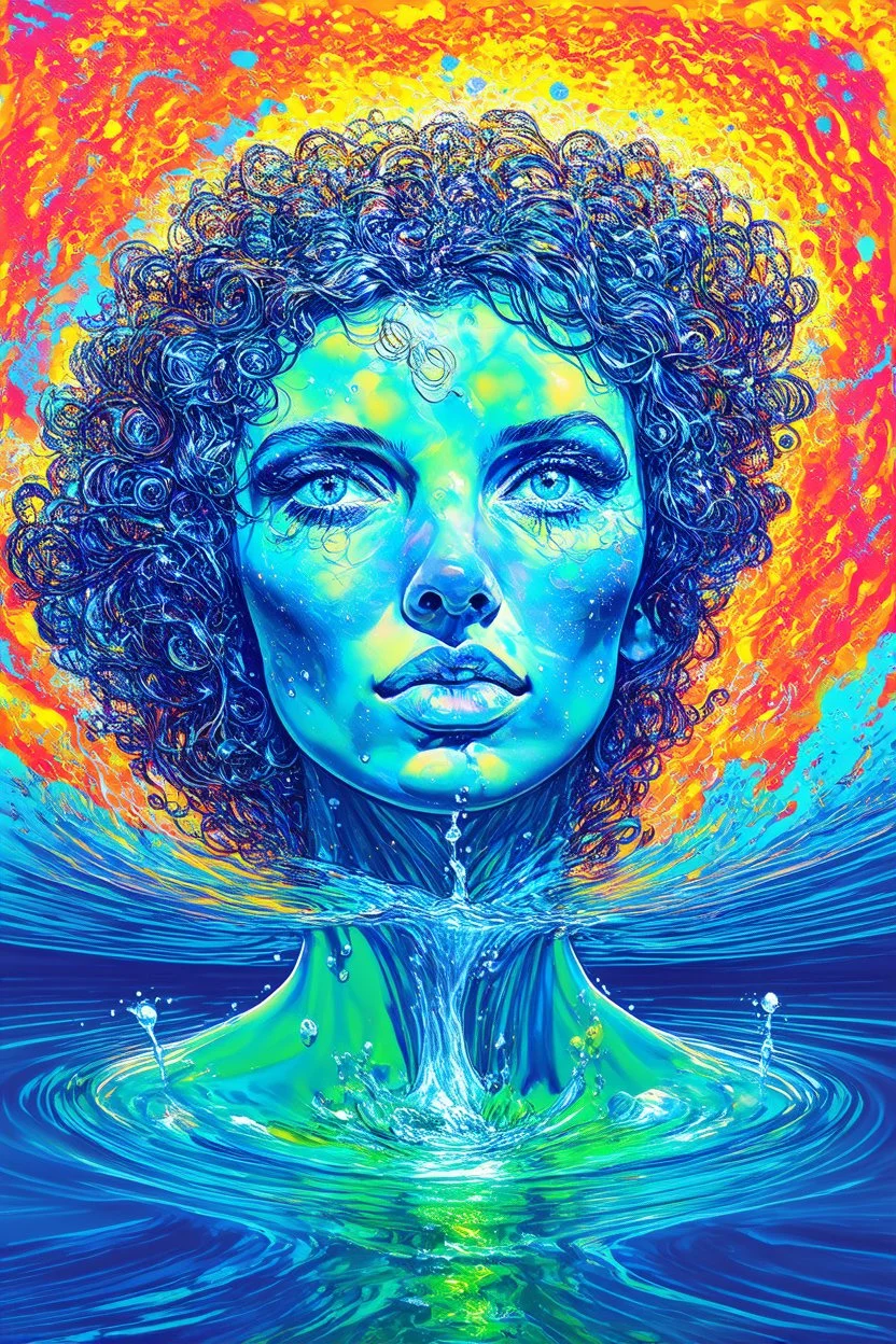 The fourth stage of water; Post-Modern Celestial Pop Art with surreal elements