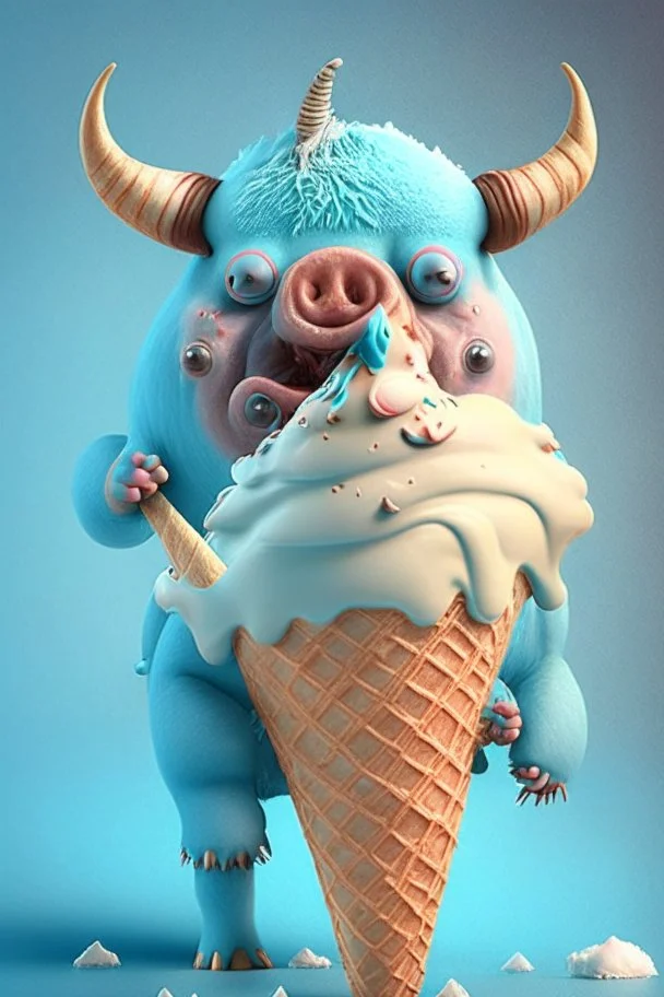 animal character for an ice cream