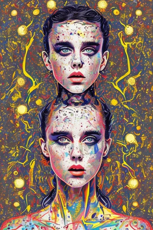 Danish singer MØ face, Jackson Pollock