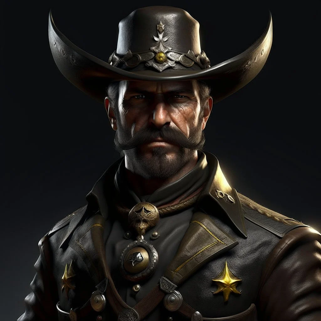 wild west sheriff grimdark realistic