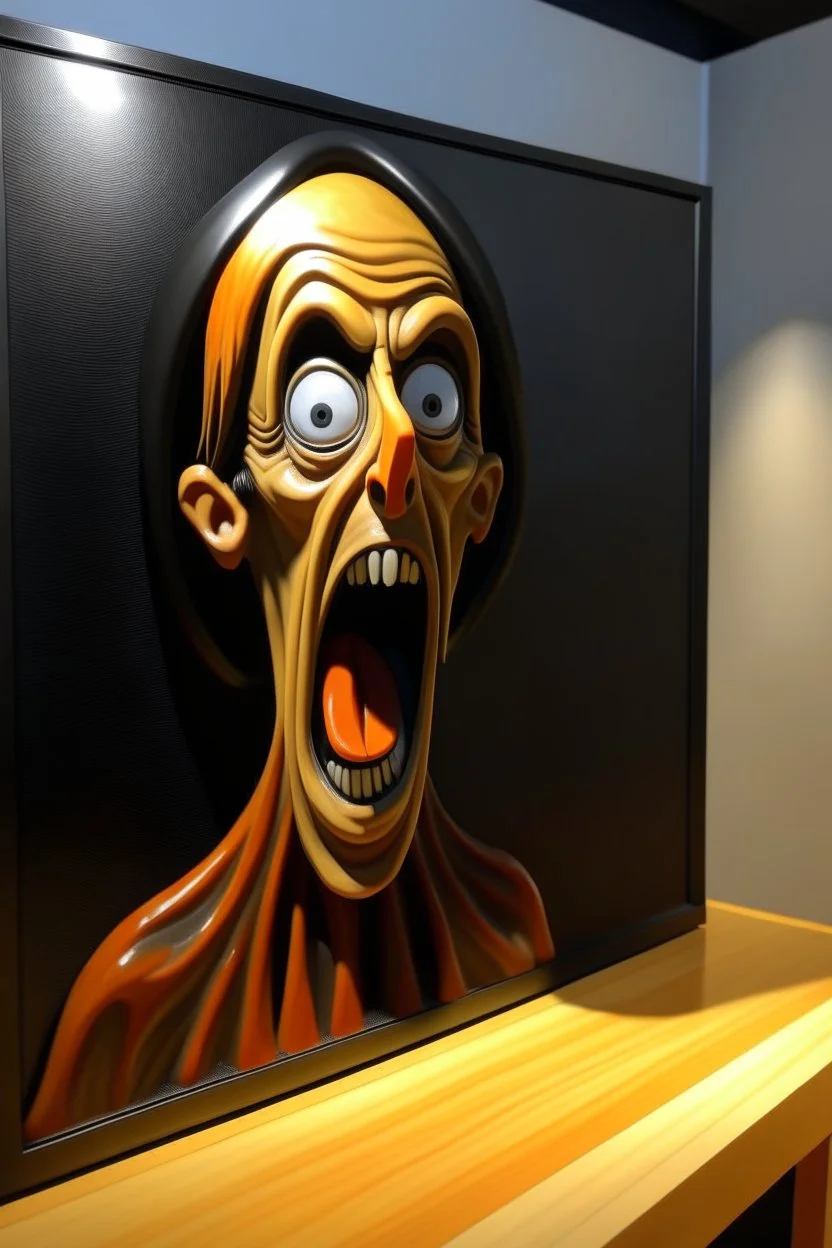 skriget med ansigtsmaske