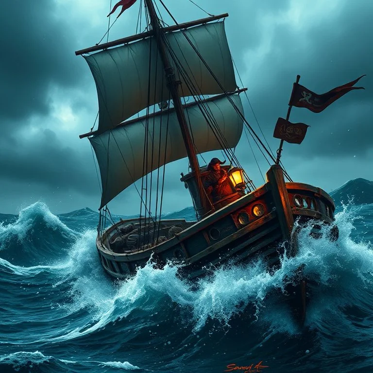 It must work like a pirat sailor in a storm.