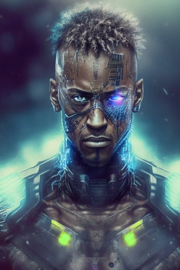 Neymar as a Terminator Cyborg