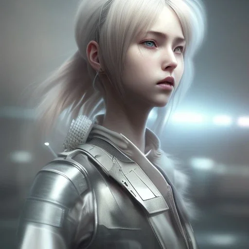 realistic female anime character, in the style of "left alive", perfect composition, beautiful detailed, intricate, insanely detailed octane render, trending on artstation, 8 k, artistic photography, photorealistic concept art, soft, natural , volumetri,c cinemati,c perfect light, chiaroscuro, award-winning photograph, masterpiece, oil on canvas, raphael, caravaggio, greg rutkowski, beeple, beksinski, giger, nice eyes