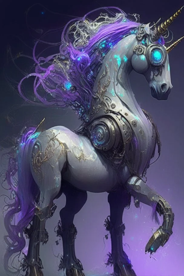 Inspired by the fantastical and driven by her own creativity, Agatha's mind blossomed with an idea that danced on the edges of imagination. She envisioned a cyber-golem unlike any other—a majestic unicorn, a creature steeped in mysticism and imbued with a power that could rival even the darkest forces.