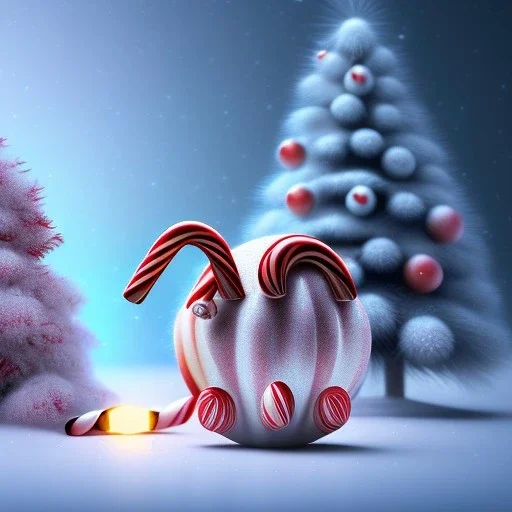 Kodak portra 4 0 0, candy cane,bokeh, utra realistic, ultra detailed 3d renderer, masterpiece, sharp focus,volumetric lighting, Vibrant, ultra photoreal,hypermaximalist, unreal engine, HDR, UHD, 64K --v 4