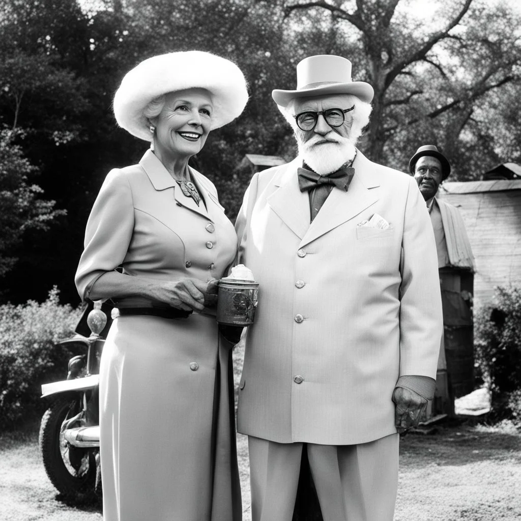 [photo by Ray Harryhausen] Met Colonel Sanders wife in the state of Kentucky
