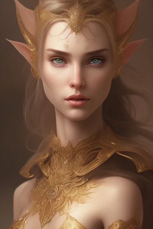 Photo of a gorgeous female elf, lovely face, art by stanley artgerm lau, marc simonetti, art by luis royo, realistic pretty face, half body shot, sharp focus, 8 k high definition, insanely detailed, intricate, elegant, bokeh foliage