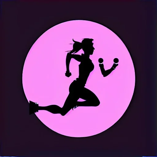 a logo for an application of music for sport and workout running