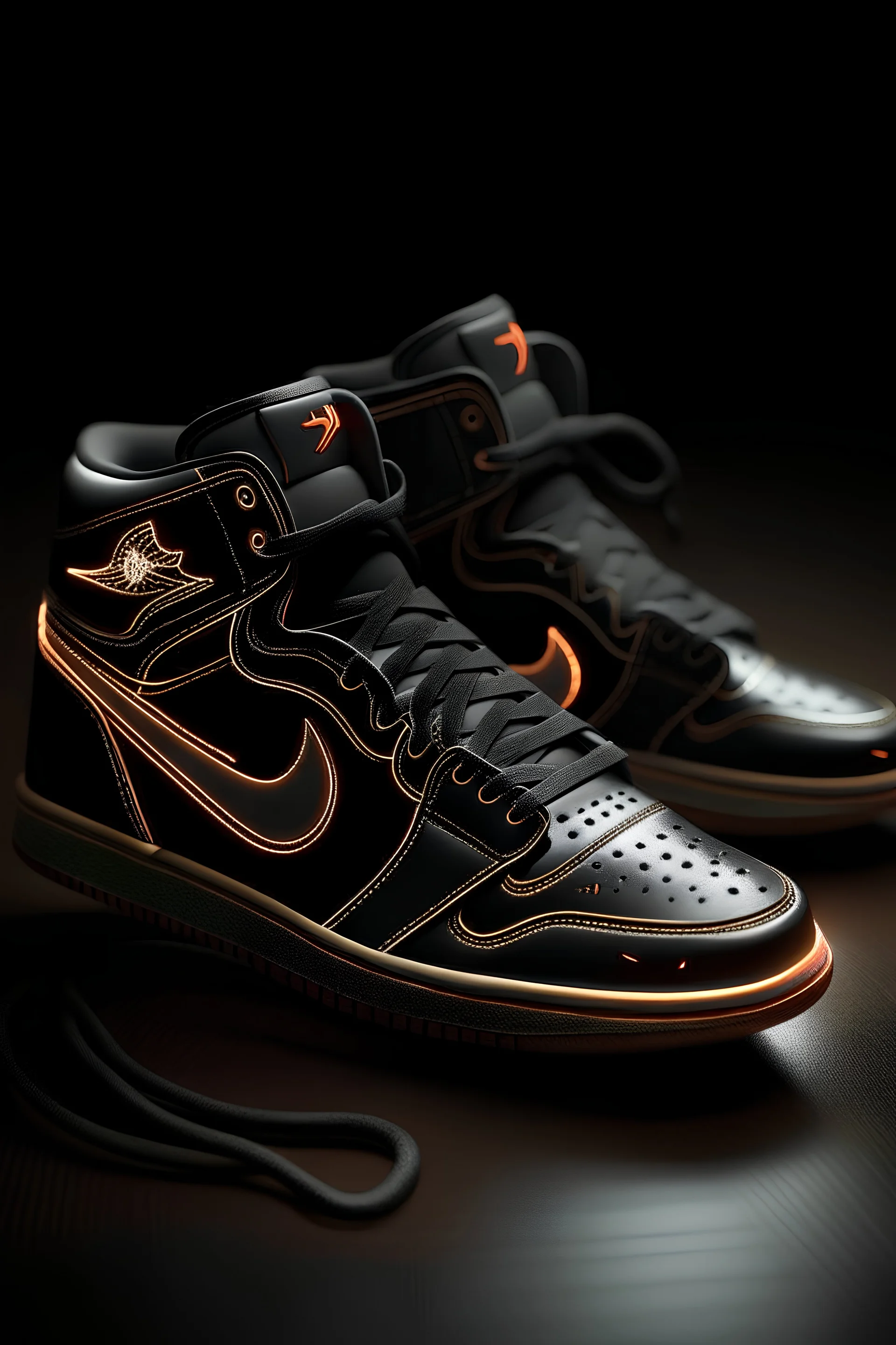 Créer des Chaussures de basket connectées inspirées des Jordan 1 Travis scott with light without the nike logo