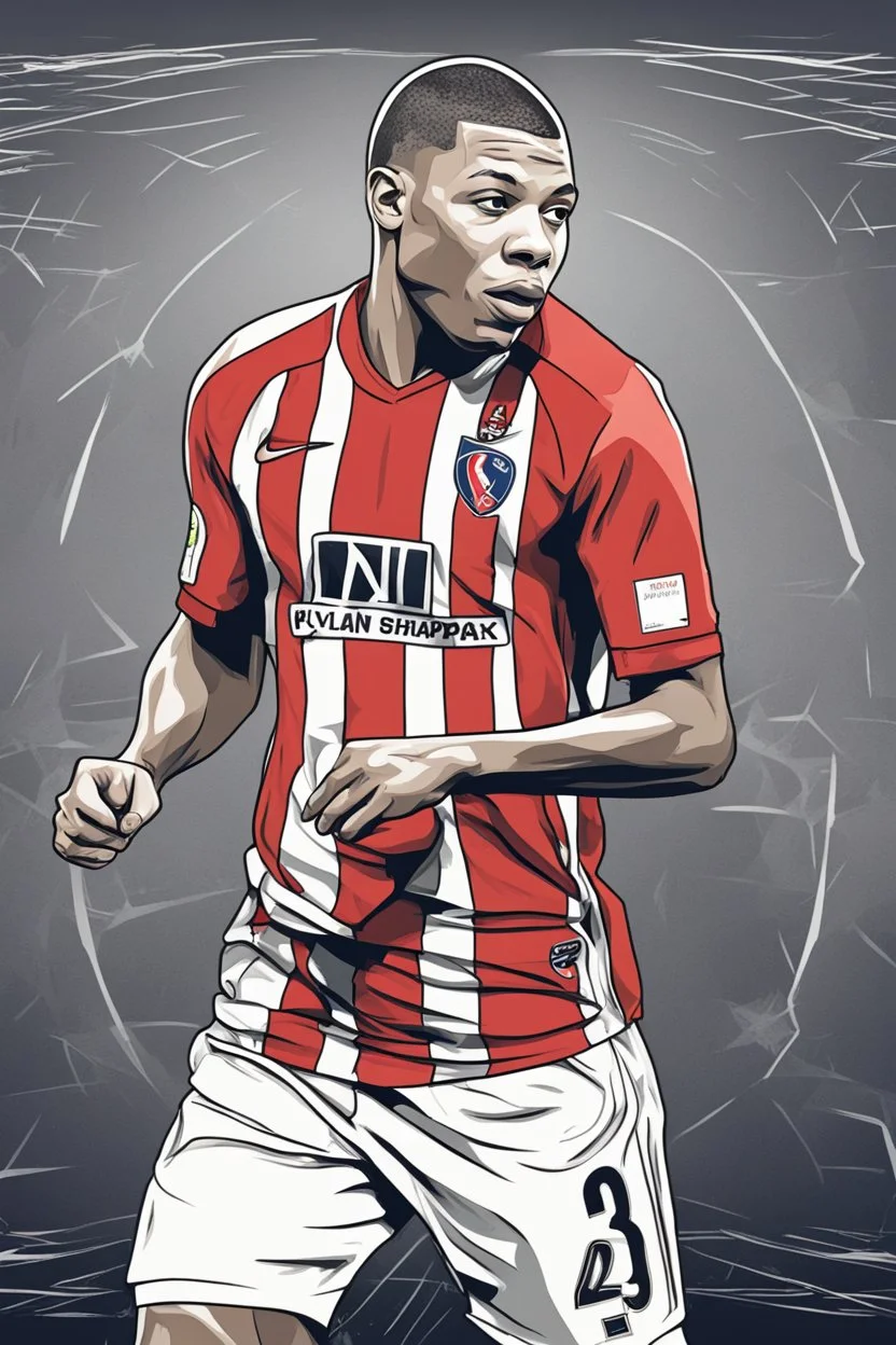 Kylian Mbappe French soccer player Carton 2d