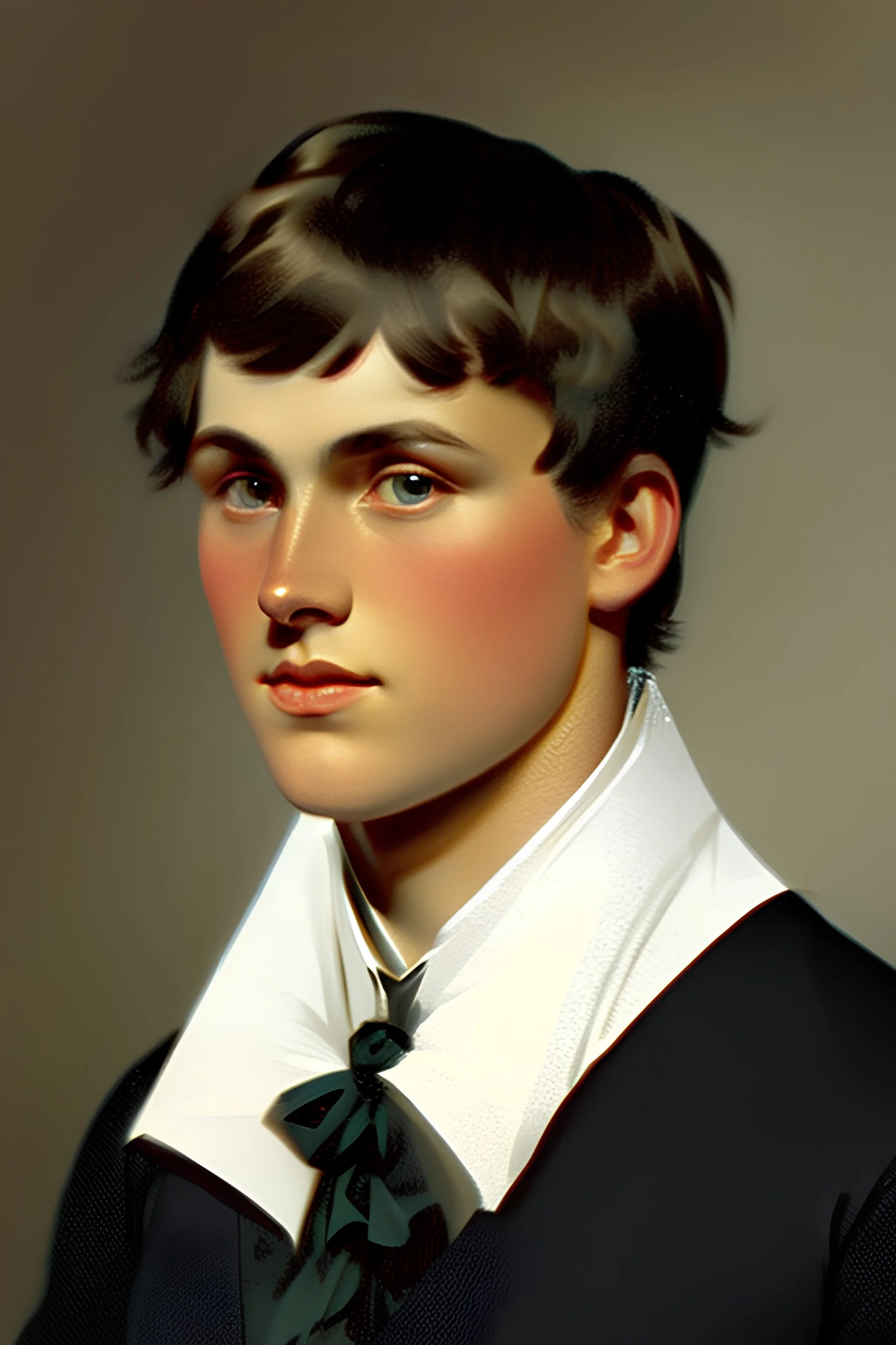 Extremely rich norwegian young man portrait 1840s