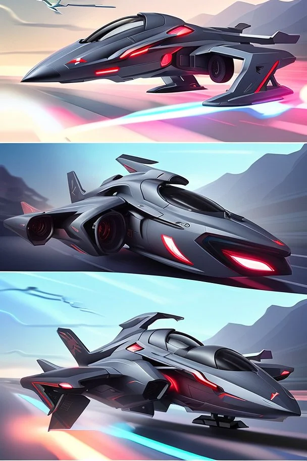 A combination of ultra-advanced car and crazy Max fighter, super sporty, with color and nano technology An advanced motorcycle with four wheels and a turbo jet in the back with rockets and machine guns,At war with humans