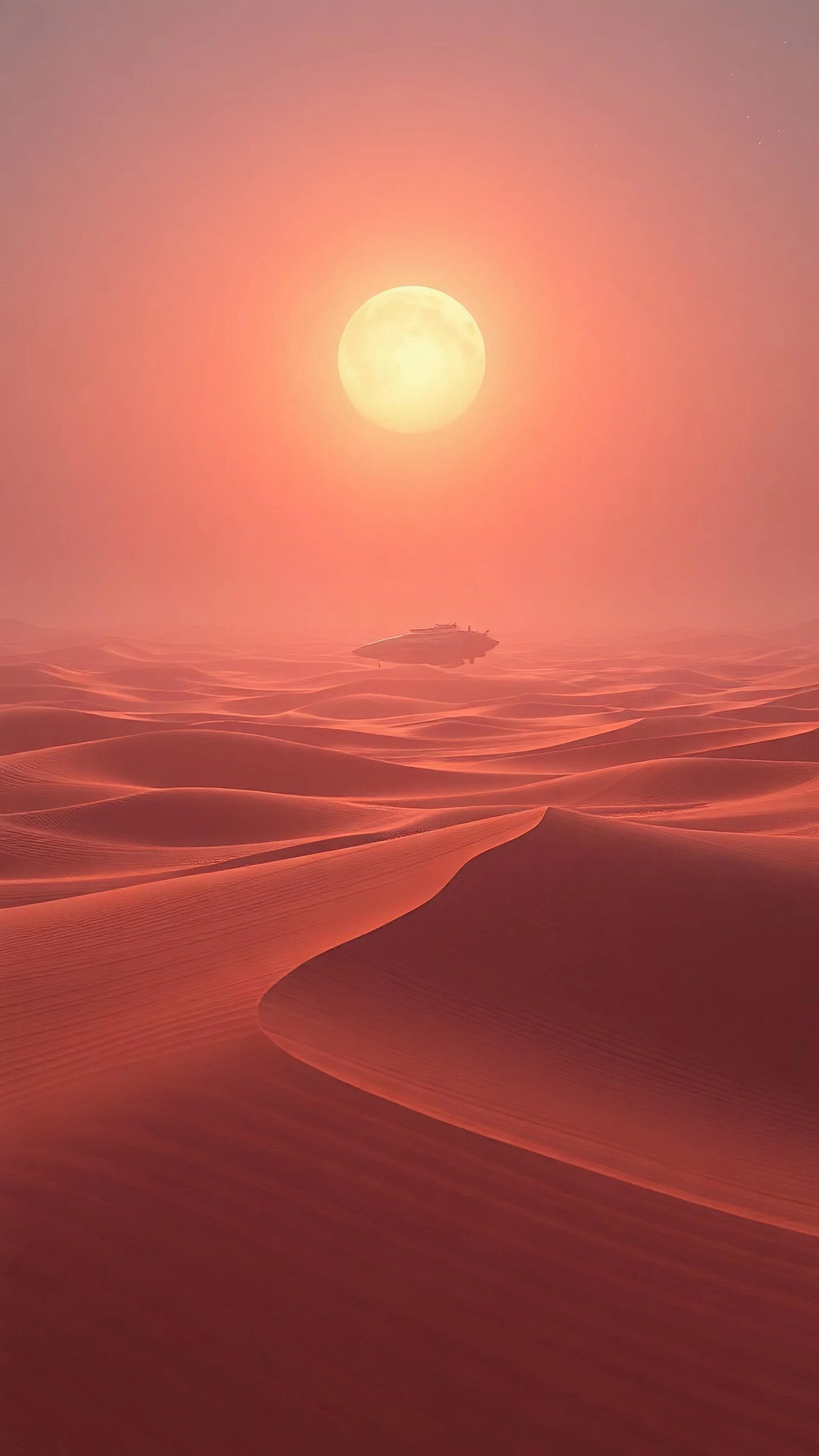 realistic photo of a landscape covered in sands that looks futuristic with futuristic lighting , spaceship