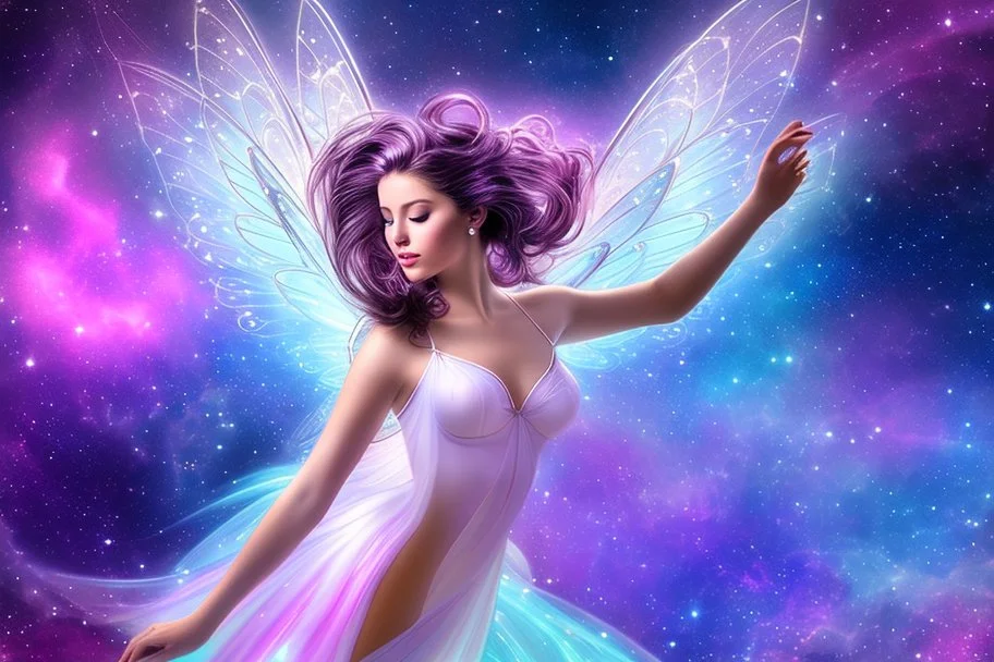 beauty cosmic fairy girl