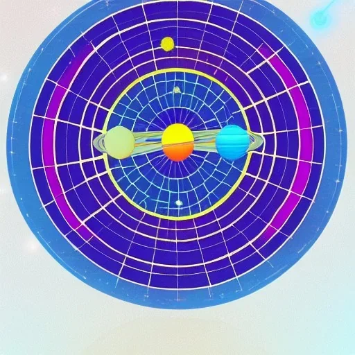 solar system with stars in background, aesthetic vaporize