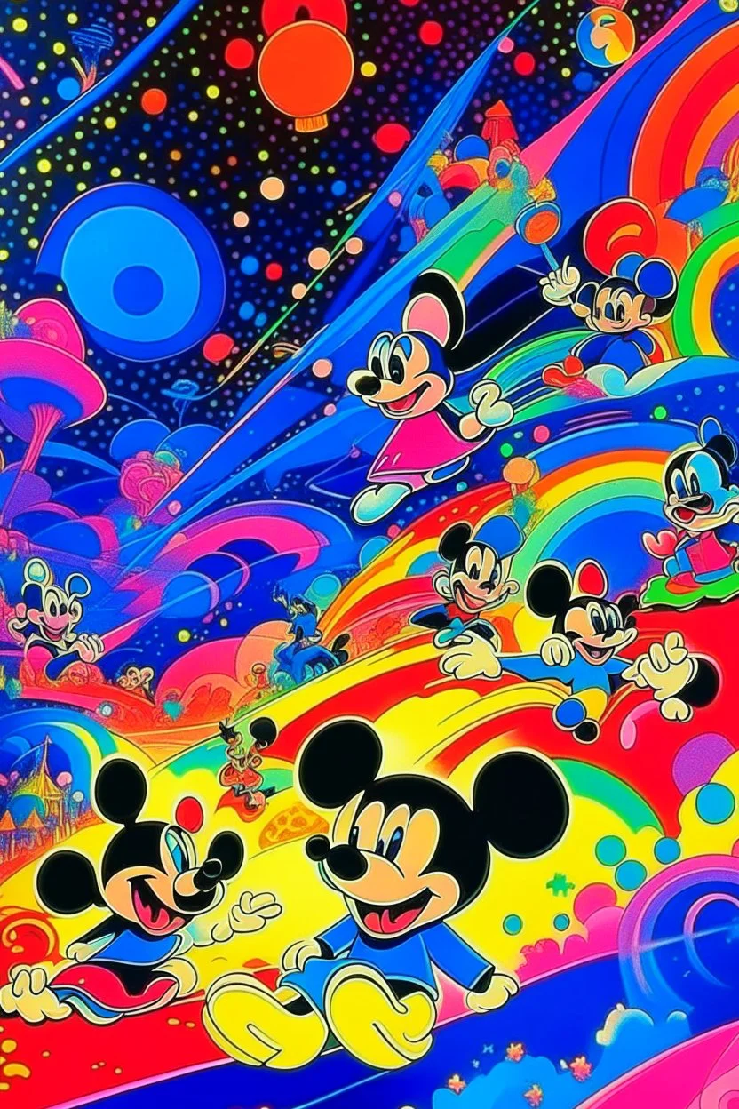 nostalgic Blast from the Past rave party poster cheerfull disney abstract