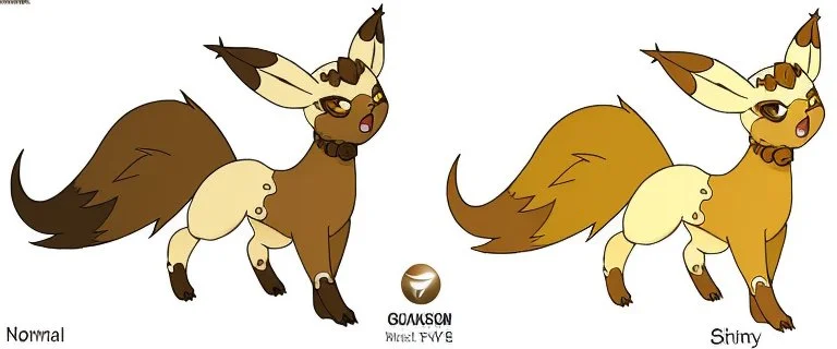 Create a fox-like creature with ground/rock-like features on its body