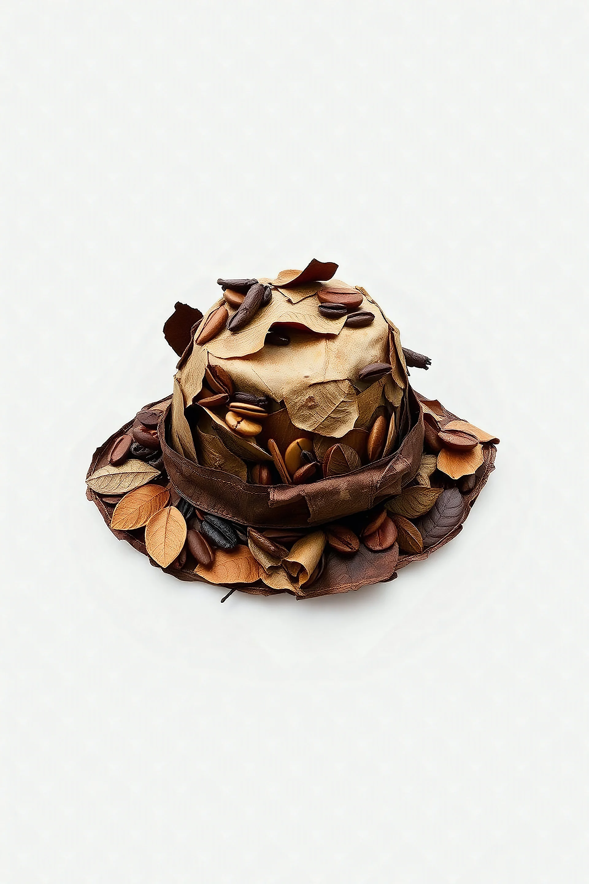 I want to create a poster from a hat made from coffee waste.