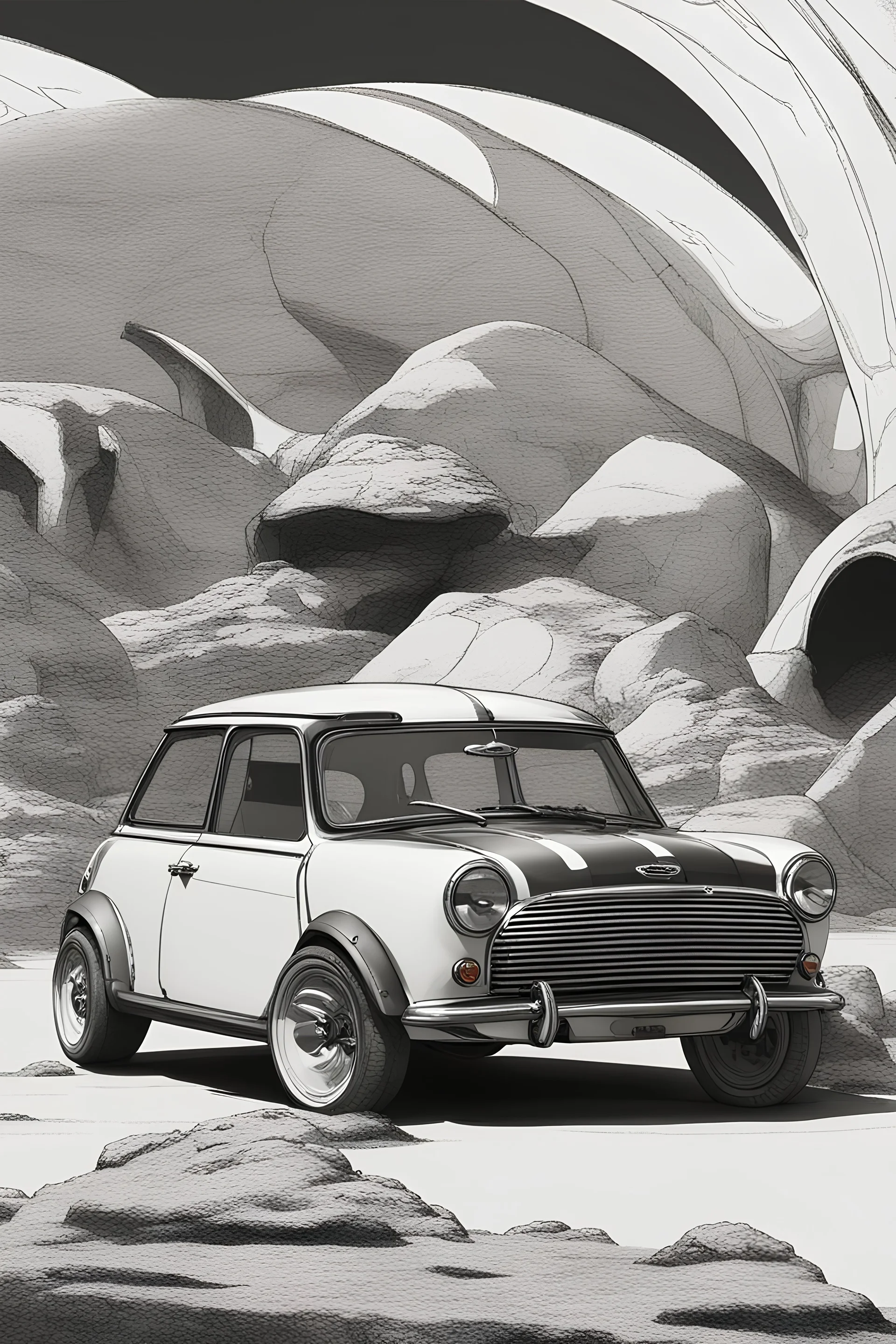 mini cooper future as prehistoric design