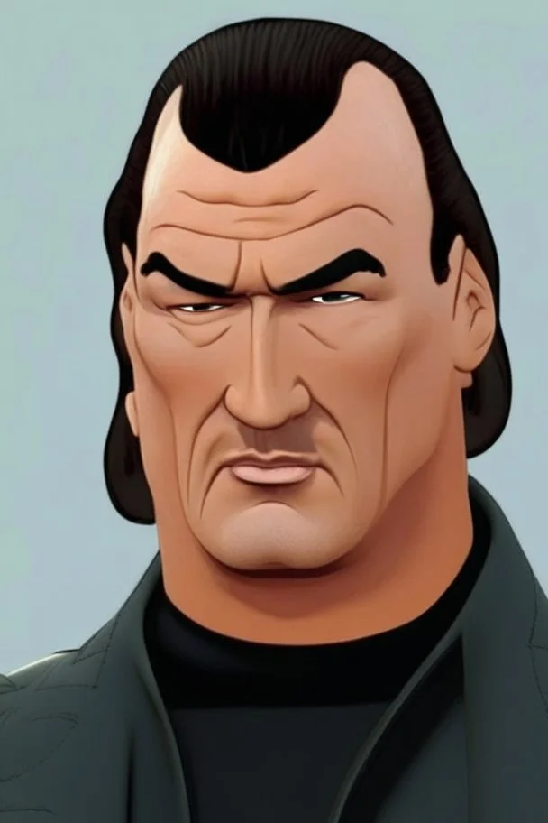 Steven Seagal actor cartoon 2d