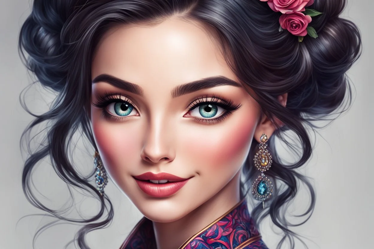 A cartoon vision of beauty, with eyes bright and keen ، A smile that can charm, a teacher, a queen. But her lessons laced with a venomous tongue, A beauty deceiving, a melody unsung.