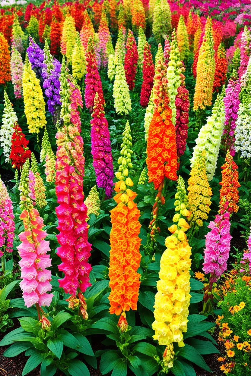 The Morphic Field of Snapdragons contains a hyper-realistic garden depicting every possible color and pattern of Snapdragon; a surreal Georgia O'Keefe