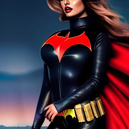 Ultra detailed fullbody Portrait in oil on canvas of busty ana de armas as Batwoman,wearing a skintight suit, extremely detailed digital painting,extremely detailed face,crystal clear Big eyes, mystical colors ,perfectly centered image, perfect composition, rim light, beautiful lighting,masterpiece,8k, stunning scene, raytracing, anatomically correct, in the style of Wizyakuza and robert e howard and InHyuk Lee and Ohrai Noriyoshi and Simon Bisley.