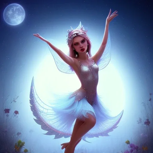 Pixie dancing in moonlight