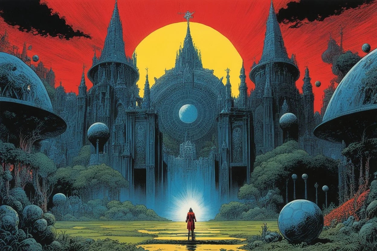 the Priest of the Red Redemption: Philippe Druillet's Délirius (1973, written by Jacques Lob) Lone Sloane: laying surreal ethereal football mondial
