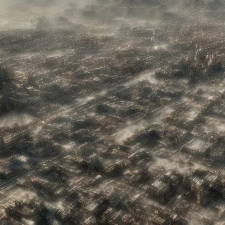 city, hyperdetailed, 4k, 8k, no fog, lord of rings, characters, 16::9, bash, time