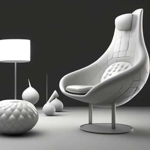 The Ball Chair is a true work of art that will make any space stand out. Our team of CGI experts has lovingly recreated this Mid-Century Modern Icon with careful attention to detail. If you're using a program other than C4D and redshift Render, materials will need to be created with the textures provided. Modeled to real-world scale, it contains 2906 polygons with PBR 4K & 8K textures --v 4 -