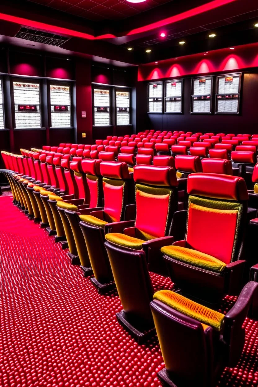 Movie theater with chairs