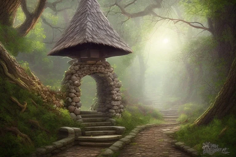 wooded stone lantern path