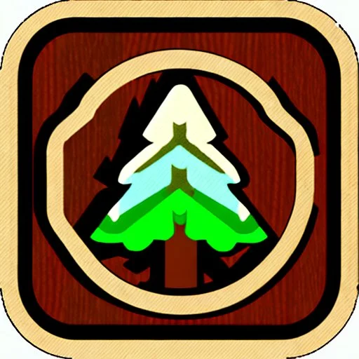 woods pine tree icon