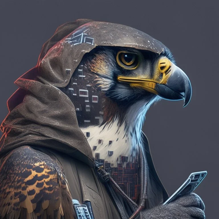 profile picture of a falcon as a hacker