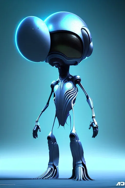 full length alien clean art NFT, blender 3d