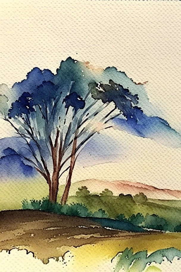 simple watercolour lanscape