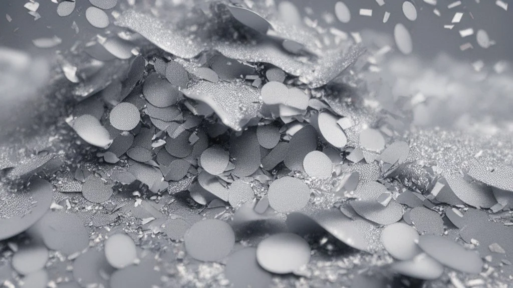 a photograph of silver confetti