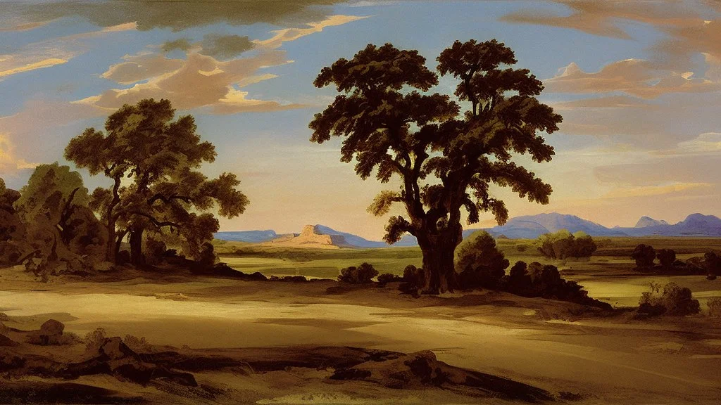 texas landscape by poussin