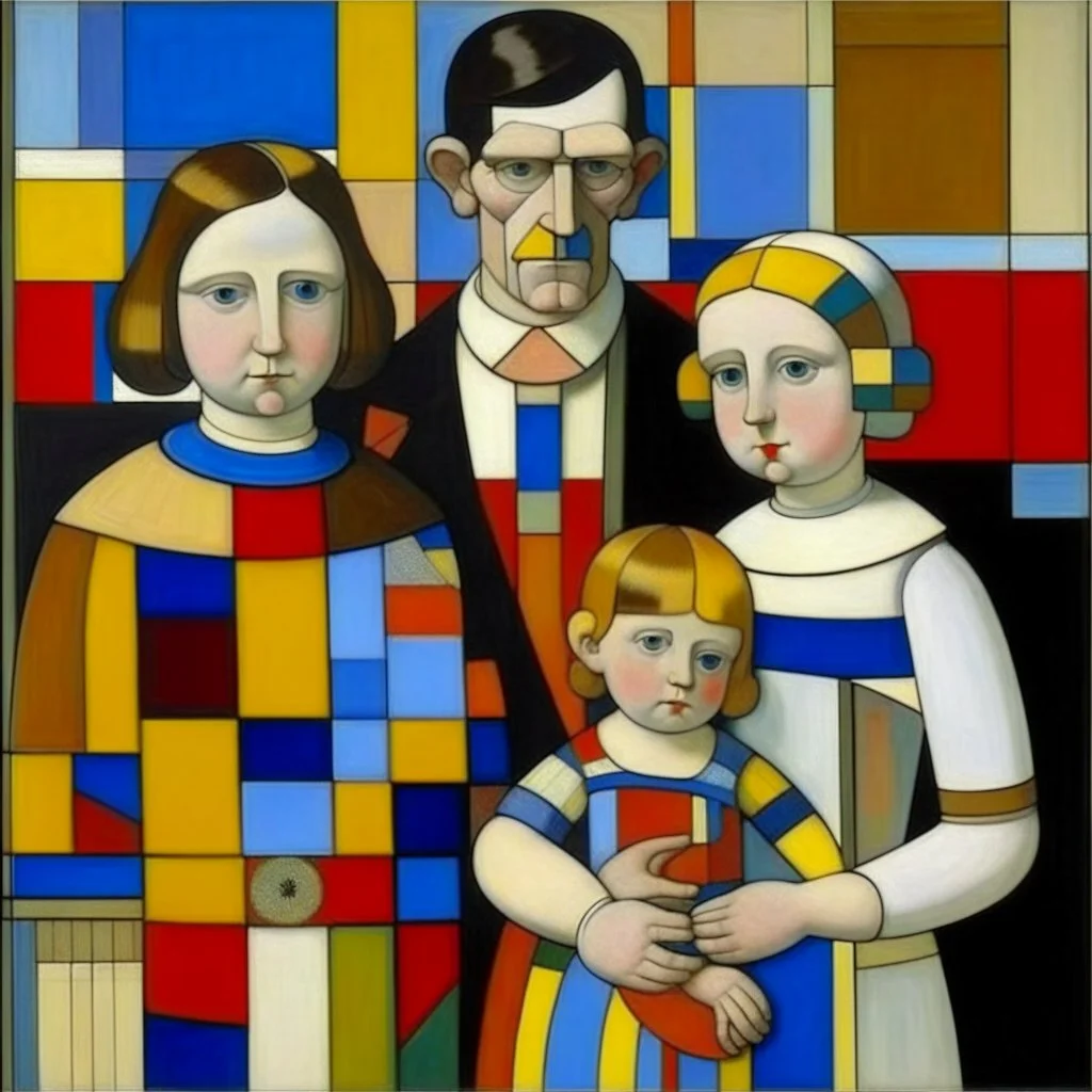 Beautiful Family by Piet Mondrian