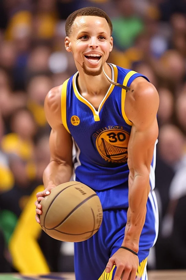 Steph curry holding a potato and crying