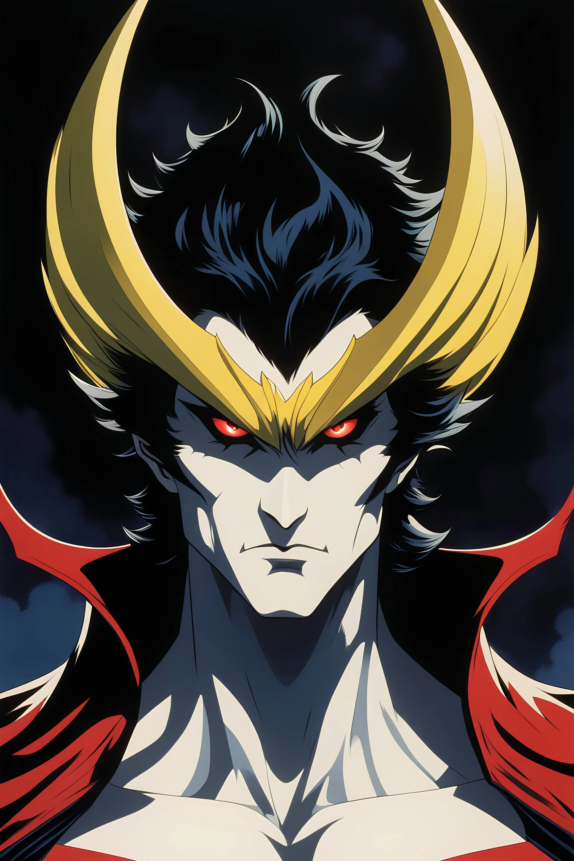 Highly detailed portrait of Go Nagai's Devilman, by Sean Gordon Murphy, inspired by Image Comics, inspired by Marvel Comics, inspired by DC Comics, inspired by The Owl House, inspired by capcom, inspired by Netflix Castlevania