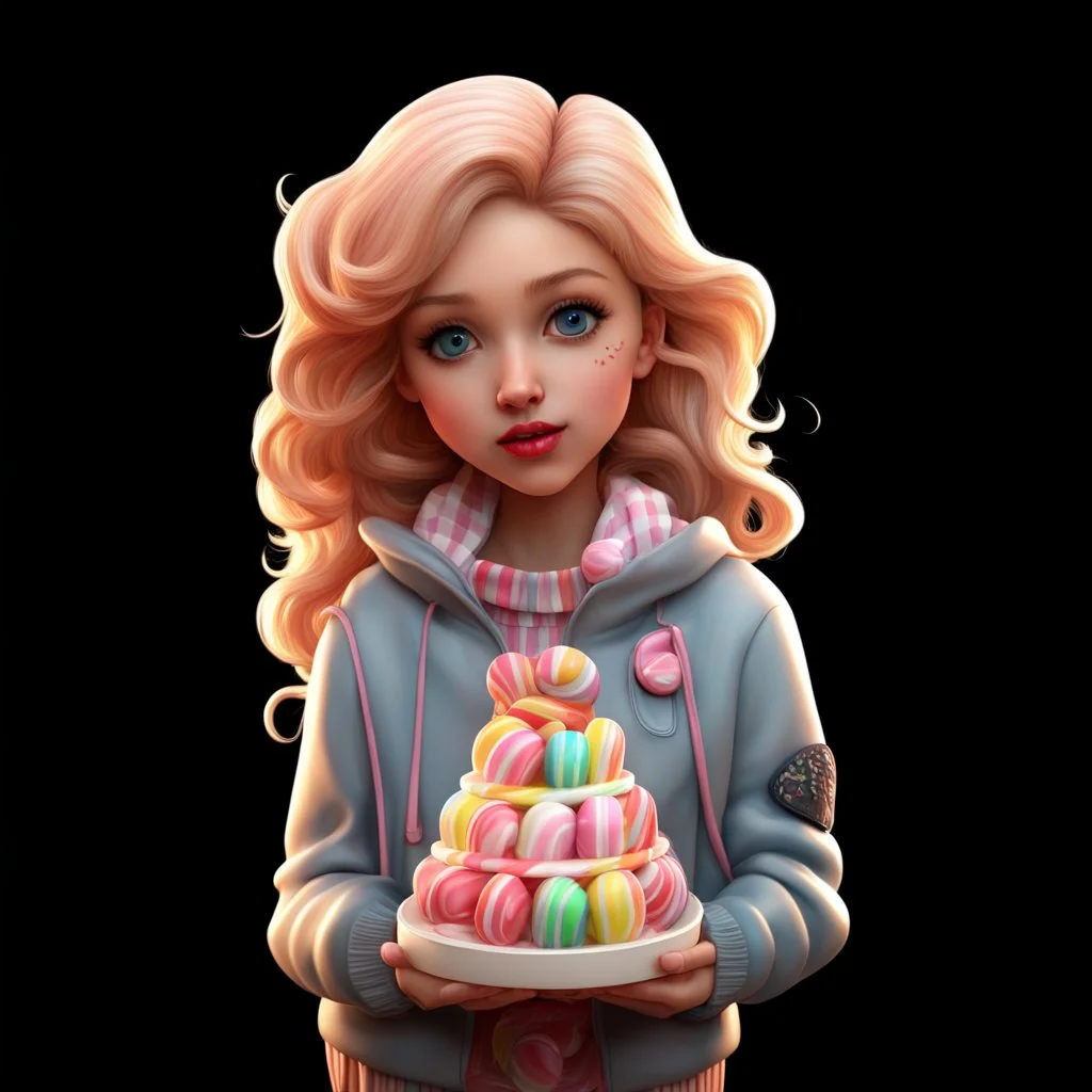 candy girl teenager, 3d,